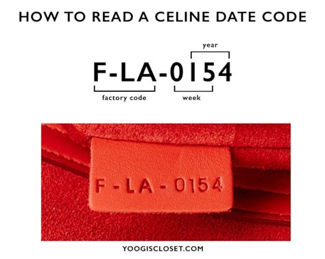 celine date code format